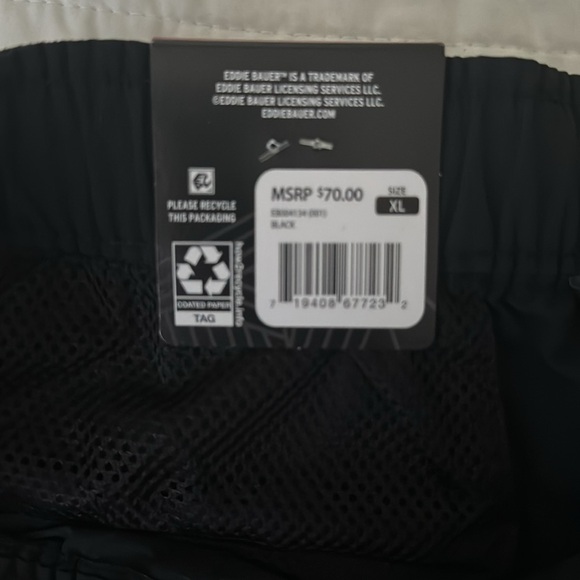 Eddie Bauer Ripstop Tech Shorts Mens Size XL NWT Black - Picture 4 of 5